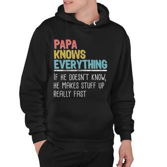 Funny Papa Knows Everything Hoodie - Monsterry