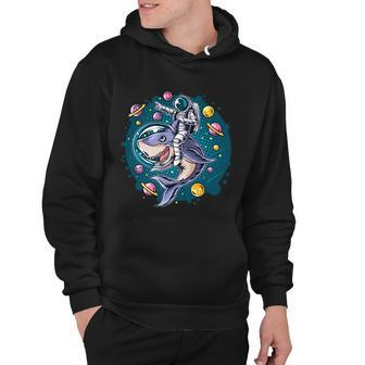 Funny Space Galaxy Astronaut Shark Hoodie - Monsterry CA
