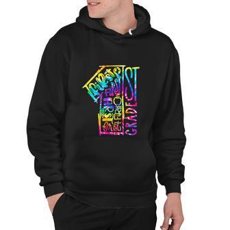 Funny Tie Dye First 1St Grade Typography Back To School Hoodie - Monsterry CA