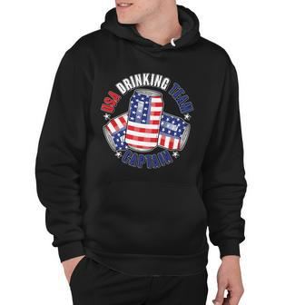 Funny Usa Drinking Team Captain American Beer Cans Hoodie - Monsterry