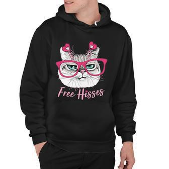 Funny Valentine Cat Free Hisses Hoodie - Monsterry UK