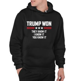 Funnygift Trump Won They Know It I Know It You Know It Hoodie - Thegiftio UK