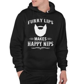 Furry Lips Make Happy Nips Hoodie - Seseable