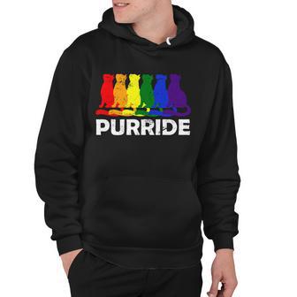 Gay Pride Purride Rainbow Cat Hoodie - Monsterry DE