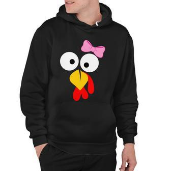 Girl Turkey Face Pink Bow Thanksgiving Day Tshirt Hoodie - Monsterry AU