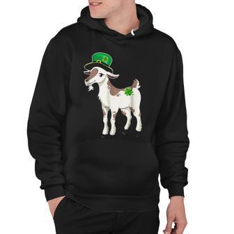 Goat Leprechaun Green Shamrock St Patricks Day Hoodie - Thegiftio UK