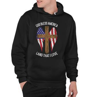 God Bless America Land That I Love Us Flag Funny 4Th Of July V2 Hoodie - Seseable