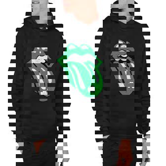 Green Lips Tongue Irish Shamrock St Patricks Day Gift V2 Hoodie - Thegiftio