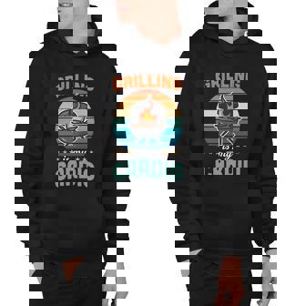 Grilling Is My Cardio Retro Fathers Day Grill Dad Men Hoodie - Thegiftio UK