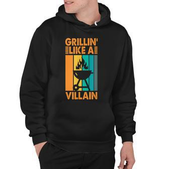 Grilling Like A Villain Vintage Barbecue Grilling Hoodie - Thegiftio UK