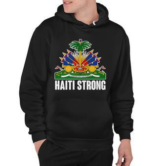 Haiti Strong Flag Symbol Logo Hoodie - Monsterry
