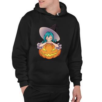 Halloween Cute Anime Witch Pumpkin Hoodie - Monsterry AU