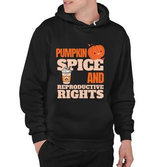 Halloween Pumpkin Spice And Reproductive Support Design Cute Gift Hoodie - Monsterry DE