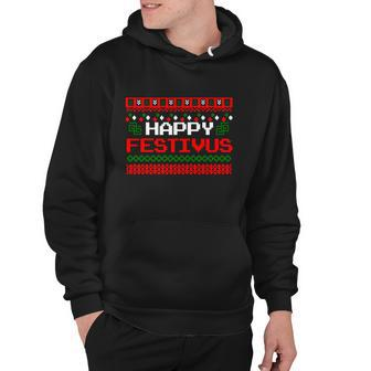 Happy Festivus Ugly Christmas Hoodie - Monsterry