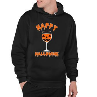 Happy Hallowine Funny Halloween Wine V2 Hoodie - Thegiftio UK