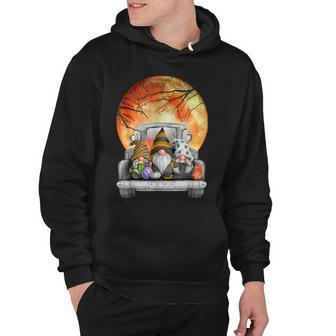 Harvest Fall Halloween Moon Gnomes Truck Bed Goth Cute Spook Hoodie - Seseable