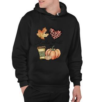 Hello Fall Pumpkin Coffee Thanksgiving Quote Hoodie - Monsterry DE