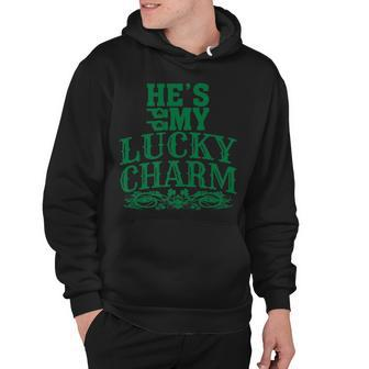 Hes My Lucky Charm Funny St Patricks Day Girl Wife Hoodie - Thegiftio UK