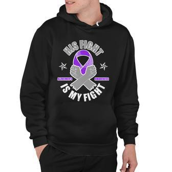 His Fight Is My Fight Alzheimers Awareness Hoodie - Monsterry CA