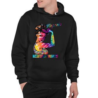 Hispanic Heritage Month Messy Bun Colorful Hoodie - Monsterry AU