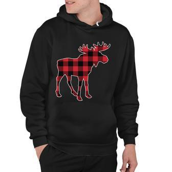 Holiday Plaid Moose Hoodie - Monsterry CA