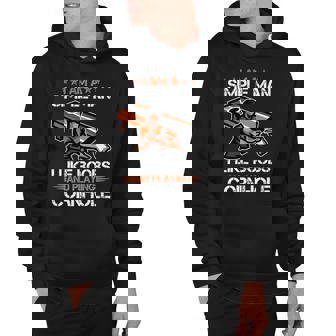 I Am A Simple Man I Like Boobs And Playing Cornhole Hoodie - Monsterry