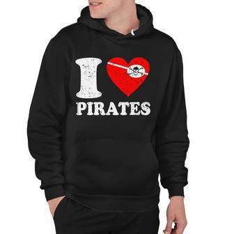 I Heart Pirates Tshirt Hoodie - Monsterry UK