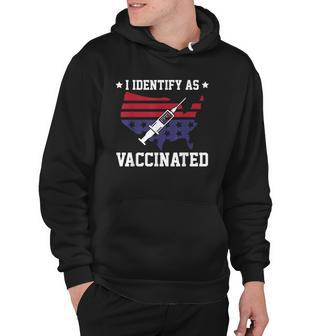 I Identify As Vaccinated American Flag Tshirt Hoodie - Monsterry