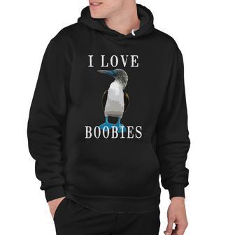 I Love Boobies Blue Footed Boobie Bird Hoodie - Monsterry UK