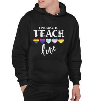 I Promise To Teach Love Lgbtq Pride Lgbt Proud Teacher Hoodie - Monsterry DE