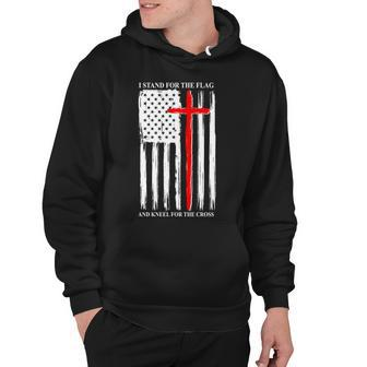 I Stand For The Flag And Kneel For The Cross Flag Hoodie - Monsterry AU