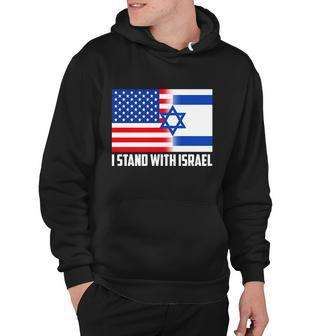 I Stand With Israel Usa Flags United Together Hoodie - Monsterry