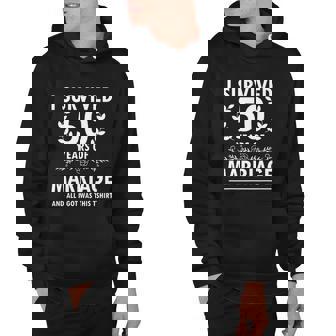 I Survived 50 Years Of Marriage Wedding Anniversary Couples Hoodie - Thegiftio UK