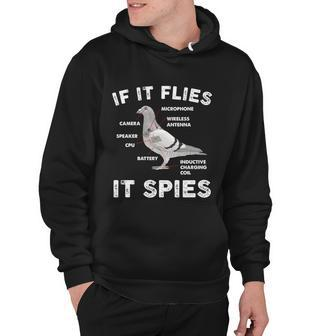 If It Flies It Spies Pigeon Anatomy Bird Arent Real Hoodie - Monsterry DE