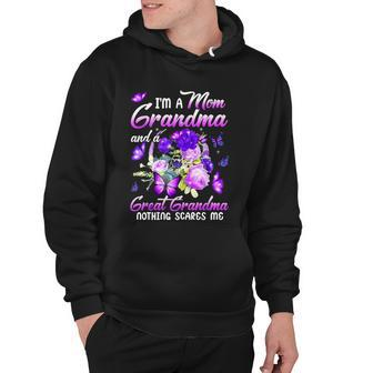 Im A Mom Grandma Great Grandma Mothers Day Butterfly Hoodie - Monsterry