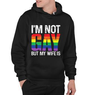 Im Not Gay But My Boyfriend Is Funny Gay Couple Gay Pride Hoodie - Monsterry CA