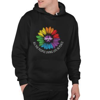Imagine All The People Living Lgbt Pride Month Hoodie - Monsterry AU