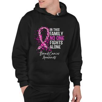 In This Family No One Fights Alone Breast Cancer Awareness Gift Hoodie - Monsterry UK