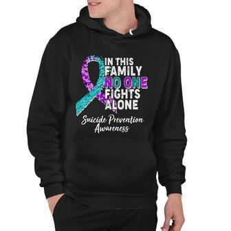 In This Family No One Fights Alone Suicide Prevention Awareness Hoodie - Monsterry