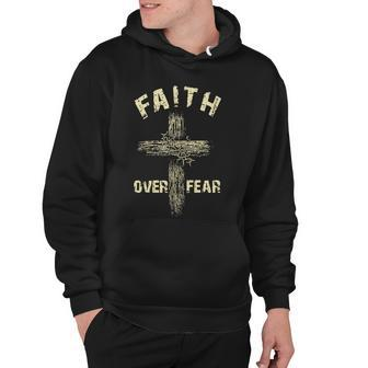 Jesus Christ Cross Faith Over Fear Tshirt Hoodie - Monsterry DE