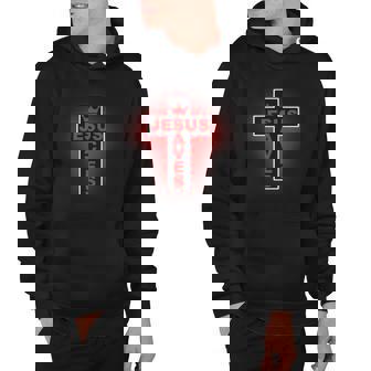 Jesus Saves Christian Faith Cross Hoodie - Monsterry