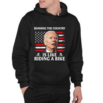 Joe Biden Falling Off Bike Running The Country Is Like Riding A Bike V3 Hoodie - Monsterry