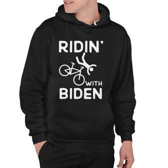 Joe Biden Falling With Biden Funny Ridin With Biden Hoodie - Monsterry