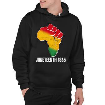 Juneteenth 1865 Africa Map Fist Tshirt Hoodie - Monsterry