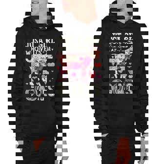 Just A Girl Who Loves Goats Funny Goat Silhouette Hoodie - Thegiftio UK
