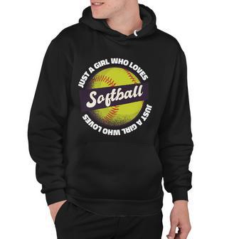 Just A Girl Who Loves Softball Hoodie - Monsterry UK