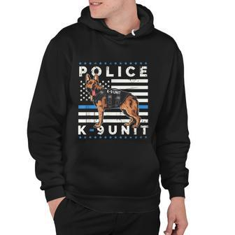 K9 Police Officer American Flag Thin Blue Line K9 Unit Hoodie - Monsterry