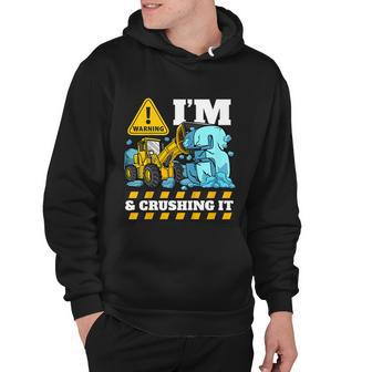 Kids Construction Truck 3Rd Birthday Boy 3 Bulldozer Digger Meaningful Gift Hoodie - Monsterry