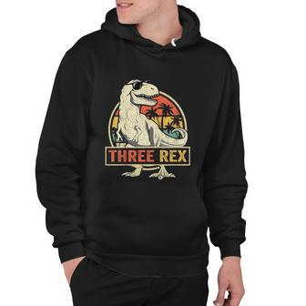 Kids Three Rex 3Rd Birthday Shirt Third Dinosaur 3 Year Old Hoodie - Monsterry CA