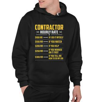 Labor Day Holiday Tshirtcontractor Hourly Rate Funny Labor Day Graphic Design Printed Casual Daily Basic Hoodie - Thegiftio UK